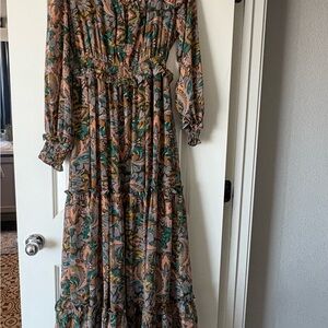 Fate Multicolor Paisley Long Sleeve Dress